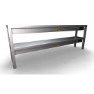 COMBISTEEL - Étagère chauffante en céramique 2 niveaux 1800