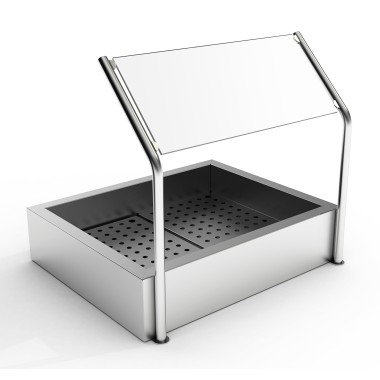 COMBISTEEL - Vitre soulevé 3/1 gn self service