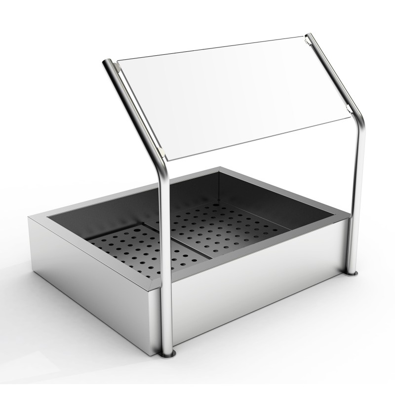 COMBISTEEL - Vitre soulevé 3/1 gn self service