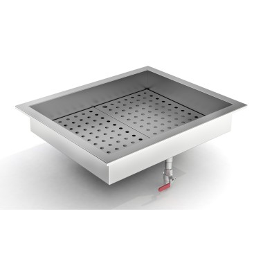 COMBISTEEL - Bac à glace pilée intégré 2/1 gn