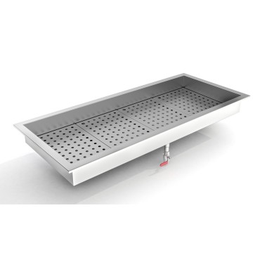 COMBISTEEL - Bac à glace pilée intégré 4/1