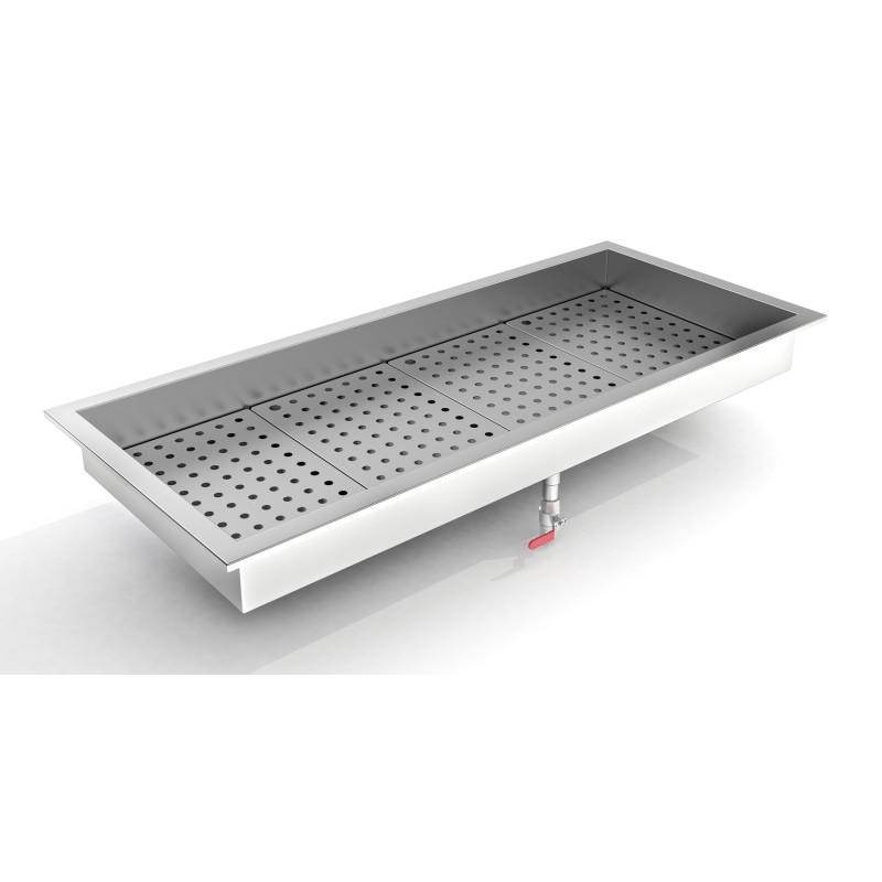 COMBISTEEL - Bac à glace pilée intégré 4/1