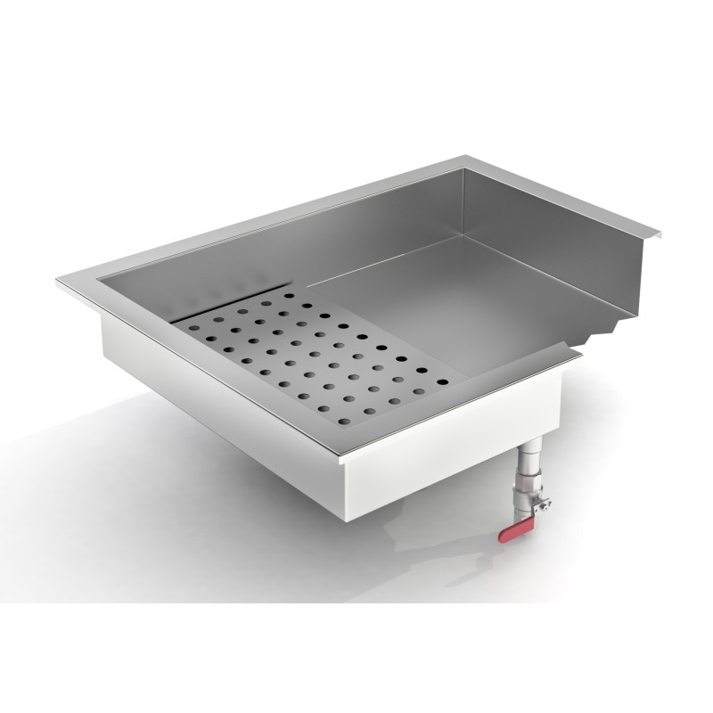 COMBISTEEL - Bac à glace pilée intégré 4/1