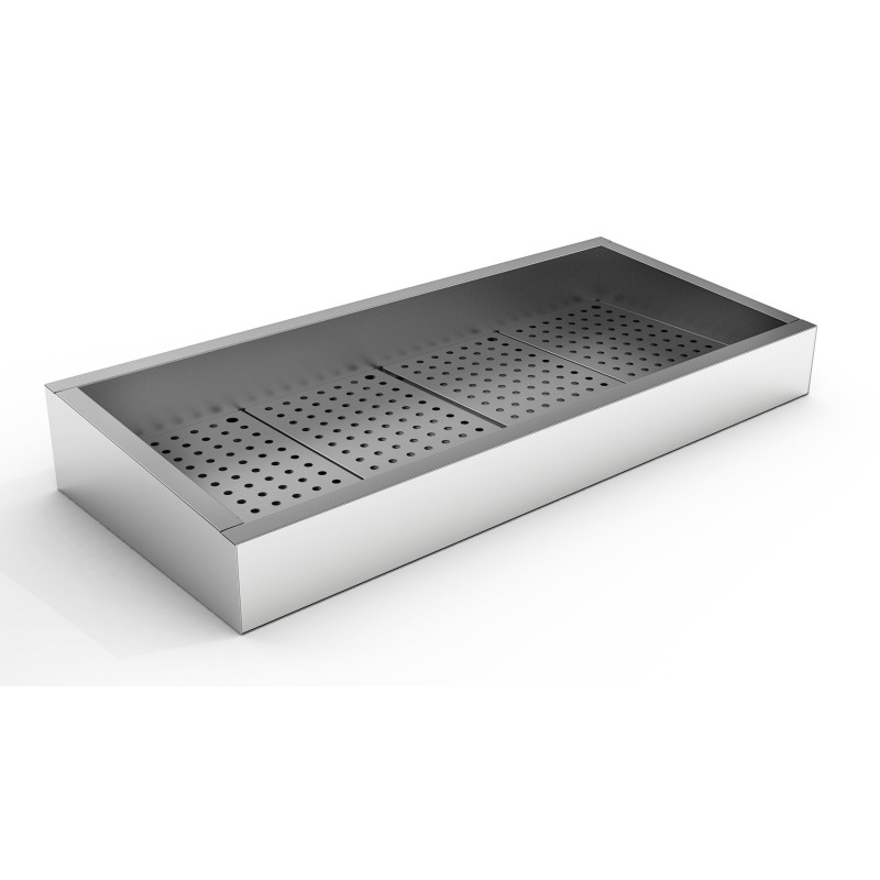 COMBISTEEL - Bac à glace pilée incliné 4/1 gn