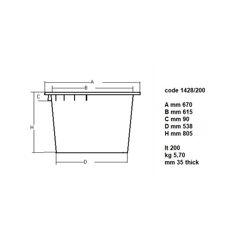 COMBISTEEL - Poubelle 200l