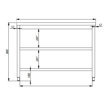 COMBISTEEL - Plan de travail  étagères