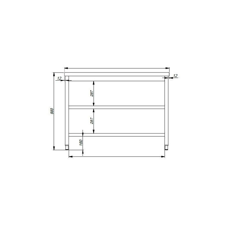 COMBISTEEL - Plan de travail  étagères