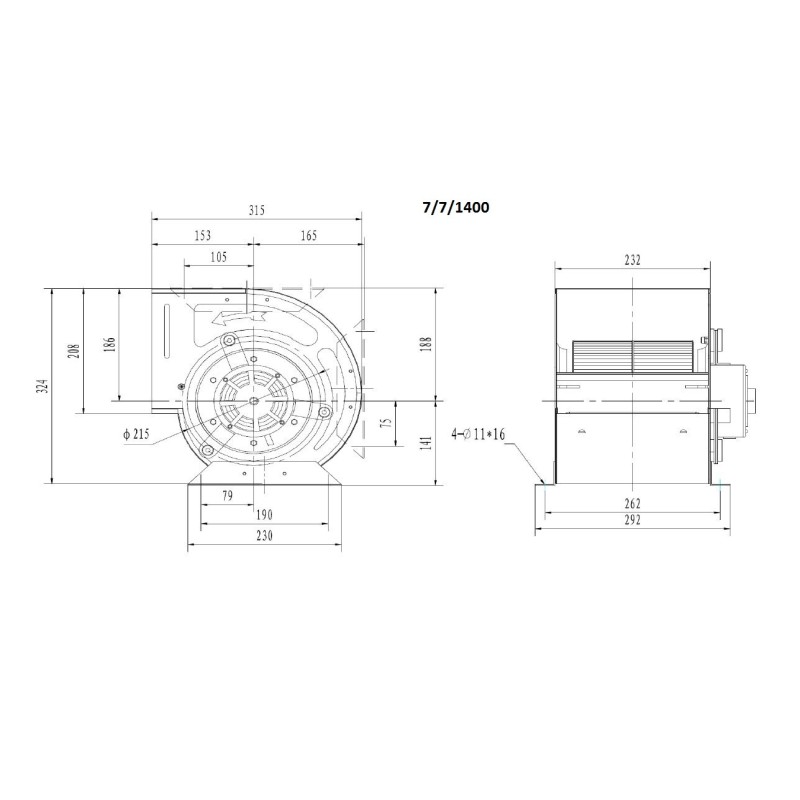 COMBISTEEL - Ventilateur 7/7/1400