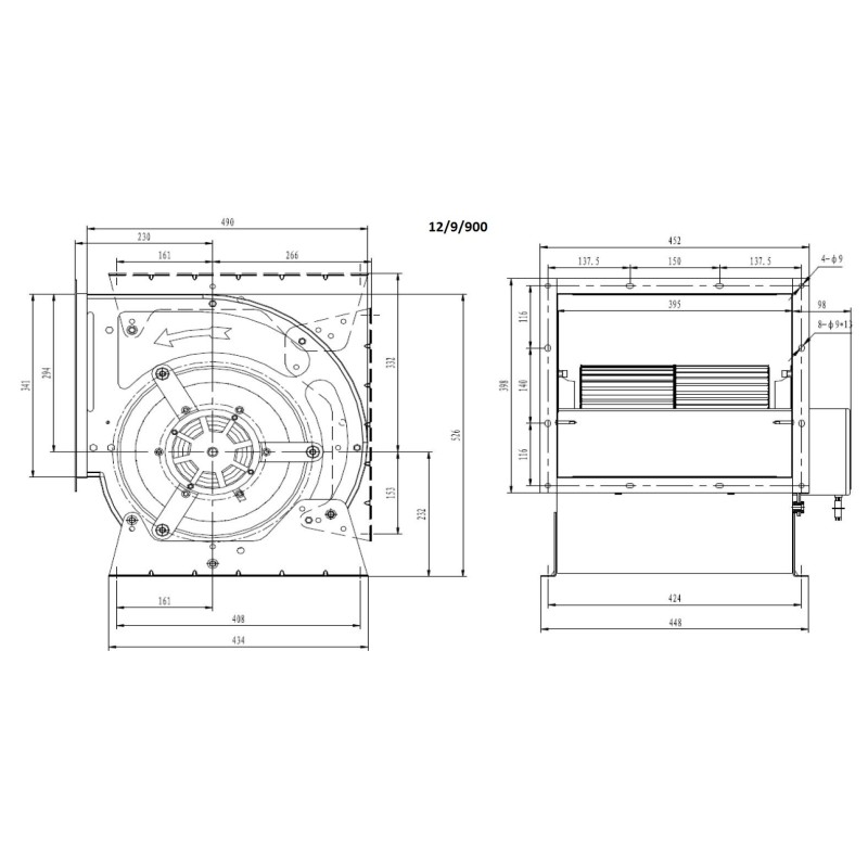COMBISTEEL - Ventilateur 12/9/900