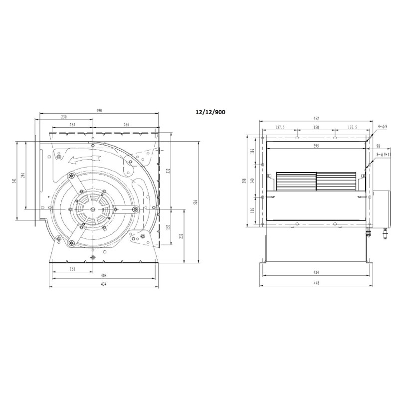 COMBISTEEL - Ventilateur 12/12/900