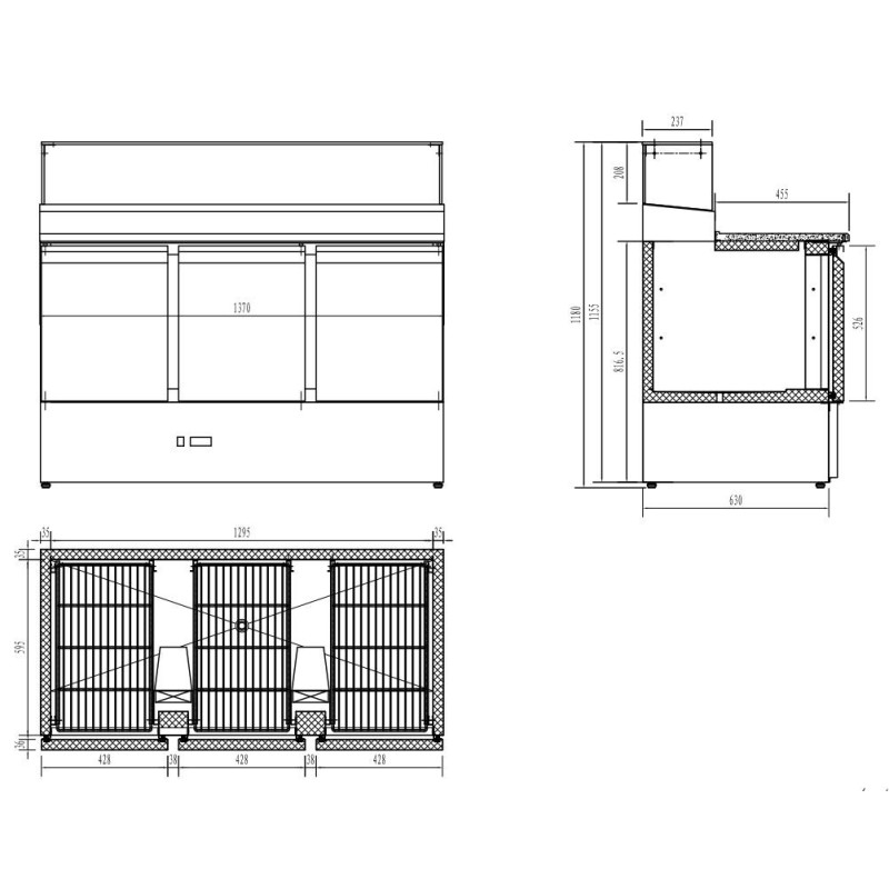 COMBISTEEL - Table préparation pour pizza