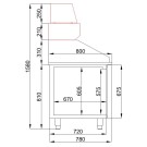COMBISTEEL - Table préparation pour pizza 2 portes