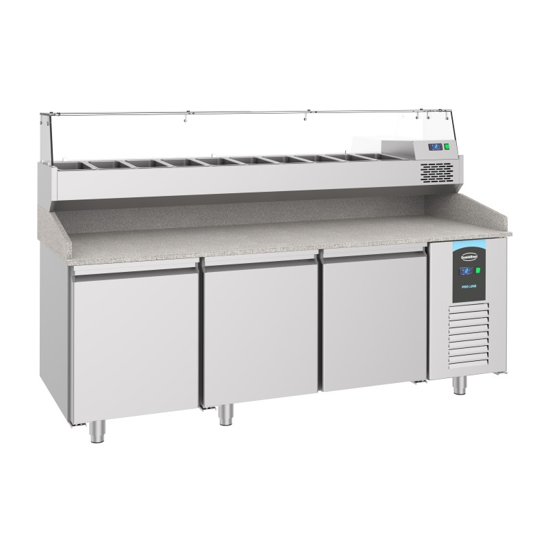 COMBISTEEL - Table prép pour pizza 3 portes