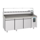 COMBISTEEL - Table prép pour pizza 3 portes