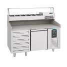 COMBISTEEL - Table prép pour pizza porte et tiroirs