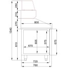COMBISTEEL - Table prép pour pizza porte et tiroirs