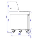 COMBISTEEL - Table prépa pour pizza 2 portes