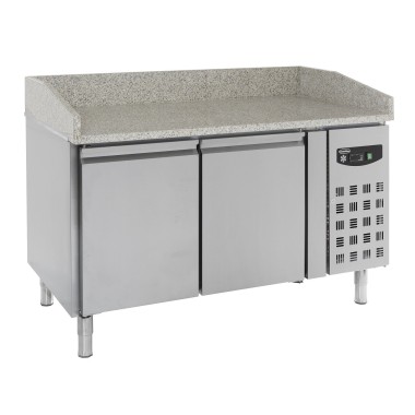 COMBISTEEL - Table prép pour pizza 2 portes