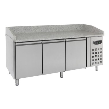 COMBISTEEL - Table prép pour pizza 3 portes
