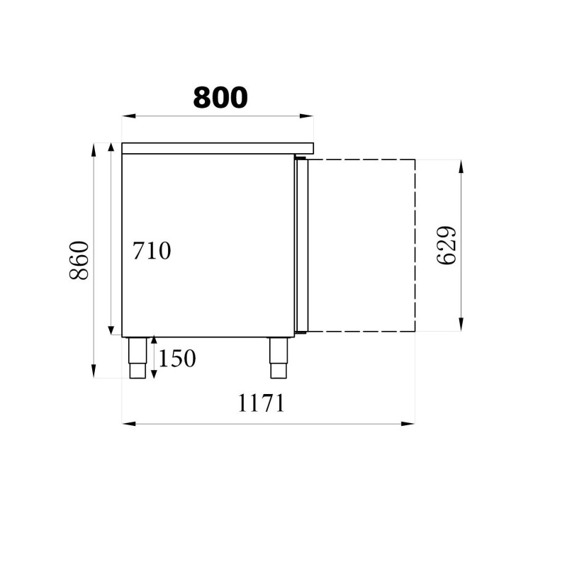 COMBISTEEL - Table réfrigérée pâtisserie
