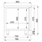 COMBISTEEL - Table réfrigérée pâtisserie 3 portes