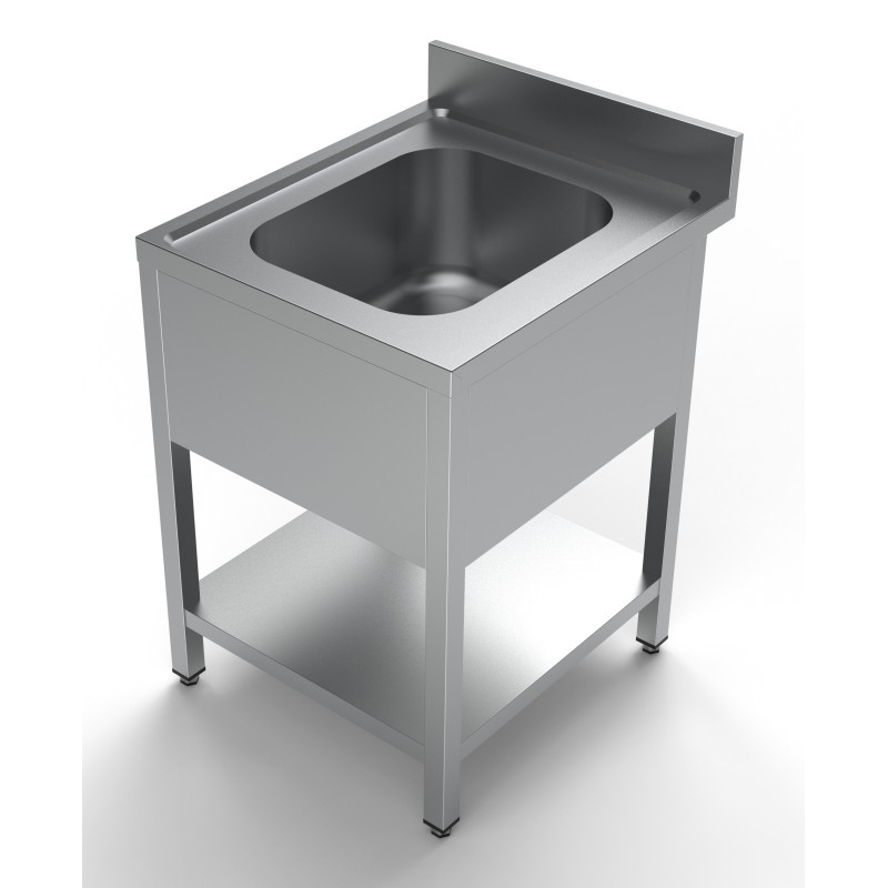 COMBISTEEL - Plonge inox étagère 1 centre 600