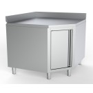 COMBISTEEL - Plan de travail angle avec porte et bord relevé