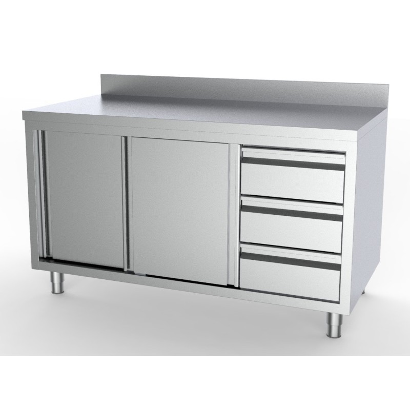 COMBISTEEL - Plan de travail portes coulissantes
