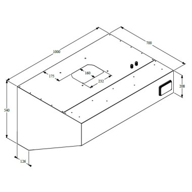 COMBISTEEL - Hotte murale inox complète 1000