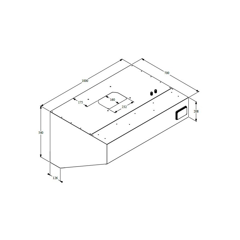 COMBISTEEL - Hotte murale inox complète 1000