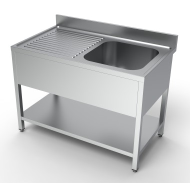 COMBISTEEL - 700 bloc-évier étagère 1 à droite 1200