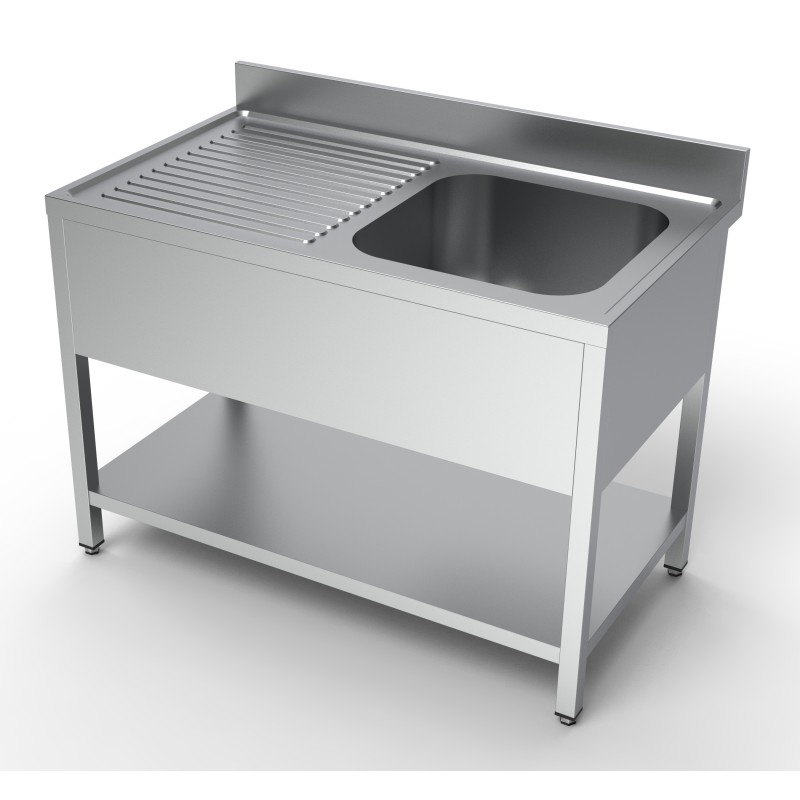 COMBISTEEL - 700 bloc-évier étagère 1 à droite 1200