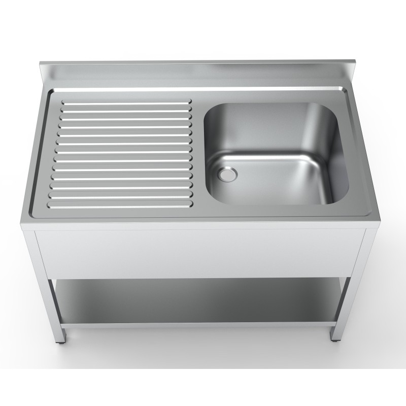 COMBISTEEL - 700 bloc-évier étagère 1 à droite 1200