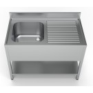 COMBISTEEL - 700 bloc-évier étagère 1 à gauche 1200