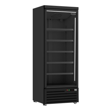 COMBISTEEL - Réfrigérateur 1 porte en verre noir