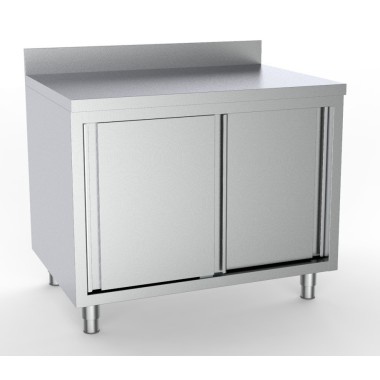 COMBISTEEL - Plan de travail avec portes coulissantes et bordure