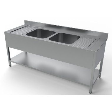 COMBISTEEL - Plonge inox étagère 2 centre