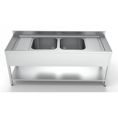 COMBISTEEL - Plonge inox étagère 2 centre