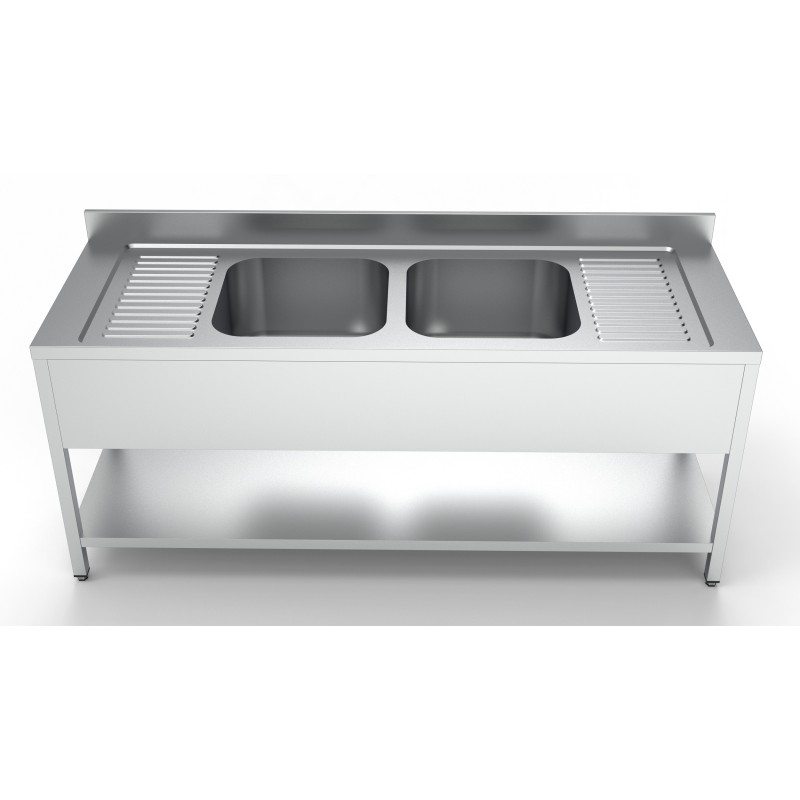 COMBISTEEL - Plonge inox étagère 2 centre
