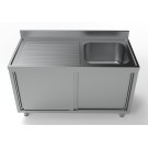 COMBISTEEL -  Plonge évier portes coulissantes à droite