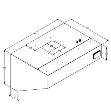 COMBISTEEL - Hotte murale complète 1200
