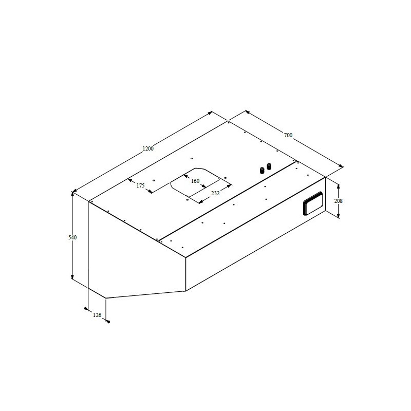 COMBISTEEL - Hotte murale complète 1200