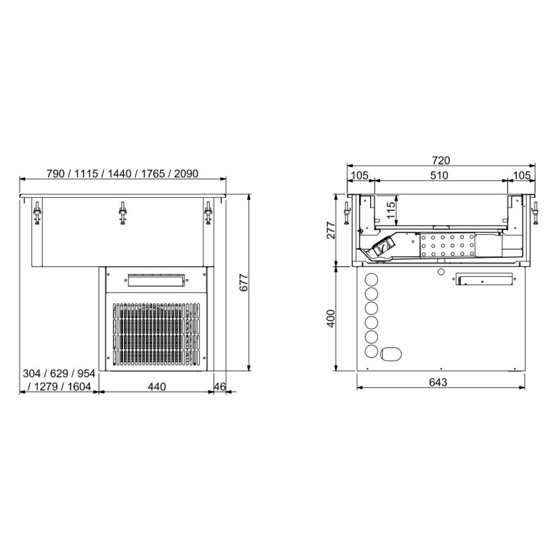 COMBISTEEL - Drop-in cuve réfrigérée ventilé