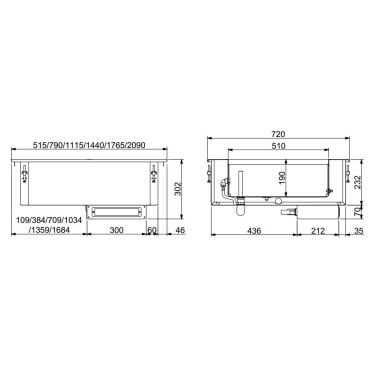 COMBISTEEL - Drop-in bain-marie 1/1 - remplissage d’eau manuel