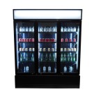 COMBISTEEL - Réfrigérateur 3 portes en verre noir