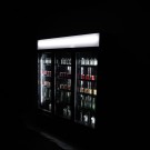 COMBISTEEL - Réfrigérateur 3 portes en verre noir