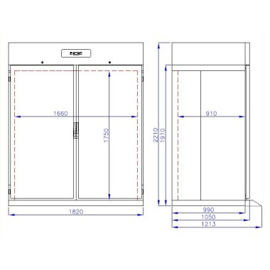 COMBISTEEL - Congélateur en acier inox mono block 1400 litres