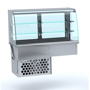 COMBISTEEL - Drop-in vitrine courbee réfrigérée - fermé 3/1