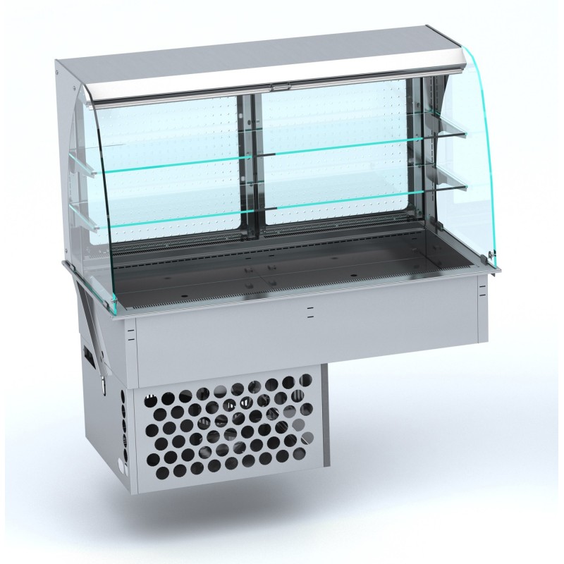COMBISTEEL - Drop-in vitrine courbee réfrigérée - roll-up 4/1