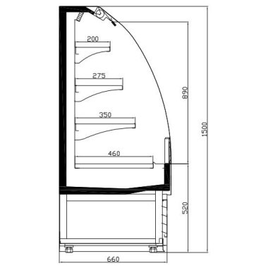 COMBISTEEL - Vitrine réfrigérée 1.5